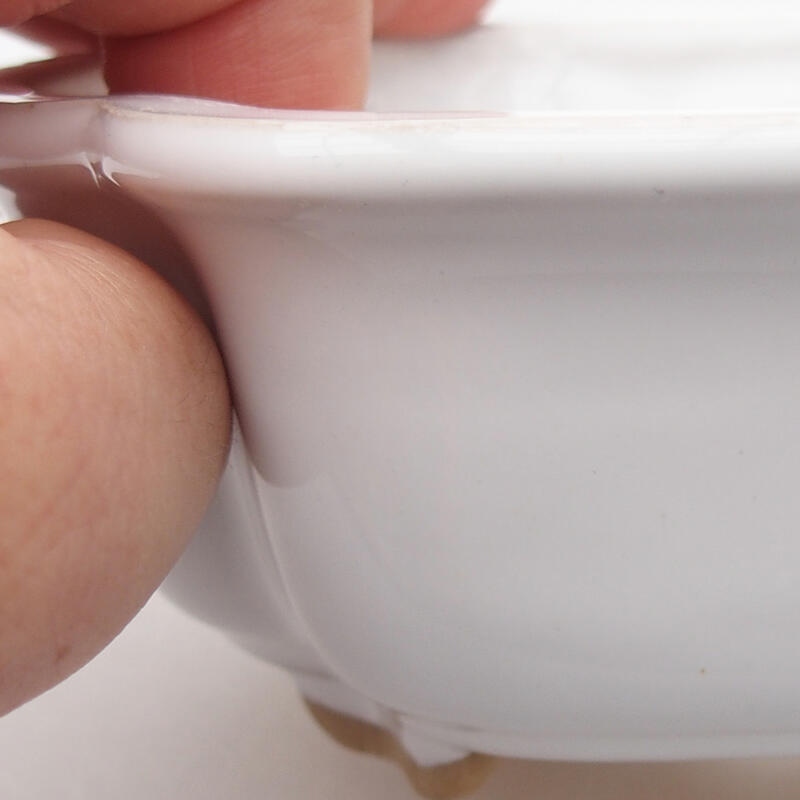 Ciotola per bonsai in ceramica 12,5 x 9,5 x 5 cm, verde