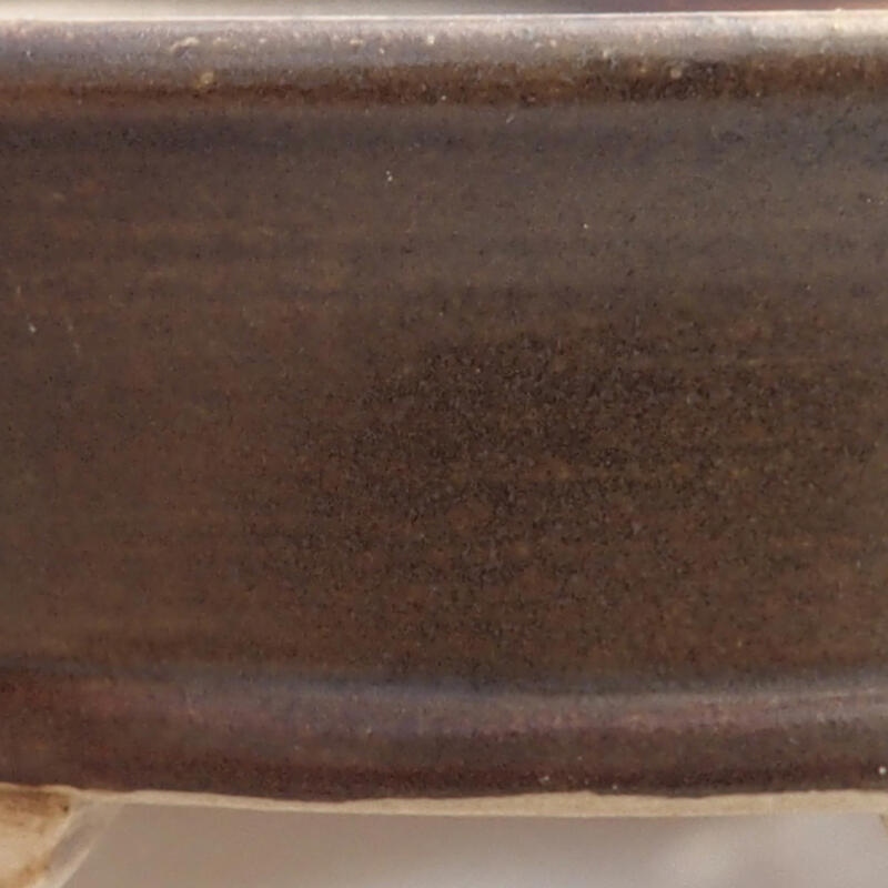 Ciotola per bonsai in ceramica 12 x 10,5 x 3,5 cm, marrone