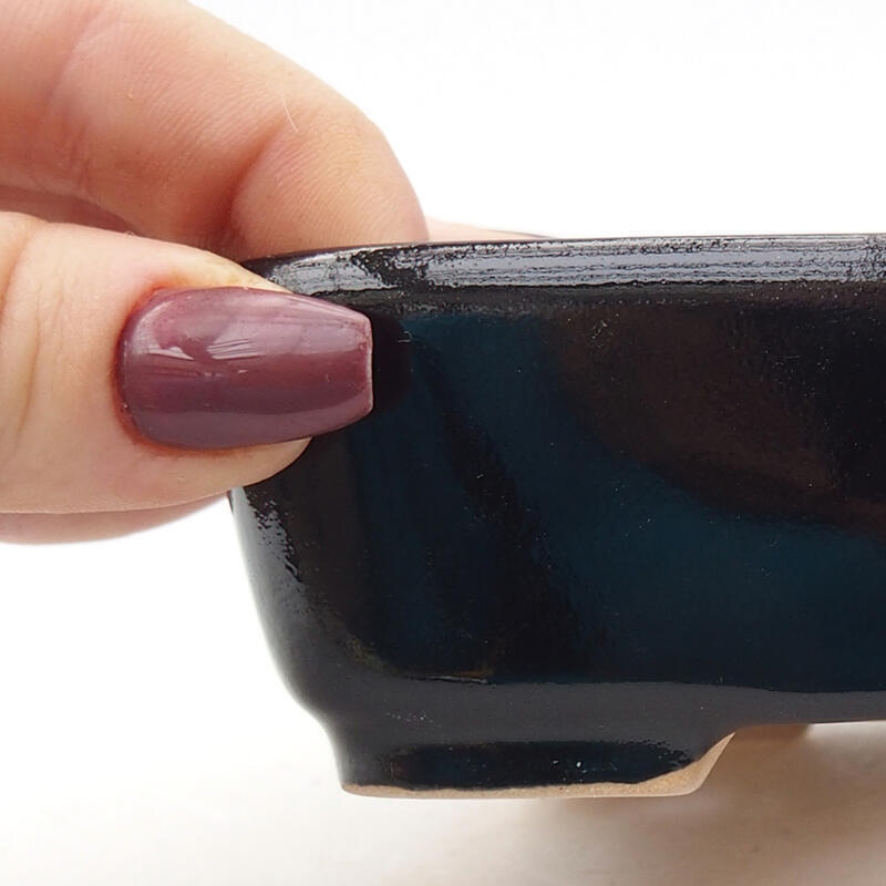 Ciotola per bonsai in ceramica 12 x 10 x 4 cm, nero