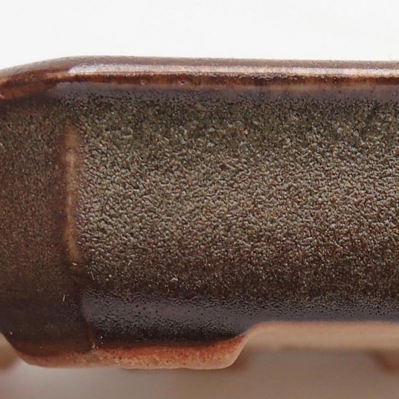 Ciotola per bonsai in ceramica 12 x 11,5 x 2 cm, marrone