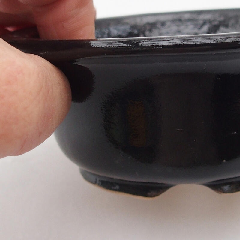 Ciotola per bonsai in ceramica 12 x 12 x 5 cm, colore rosso