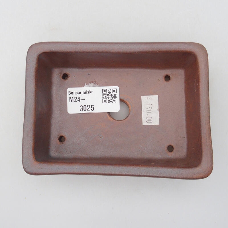 Ciotola bonsai in ceramica 12 x 8,5 x 3,5 cm, colore metallo