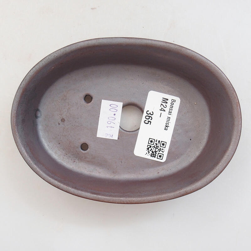 Ciotola bonsai in ceramica 12 x 8,5 x 3 cm, colore metallo