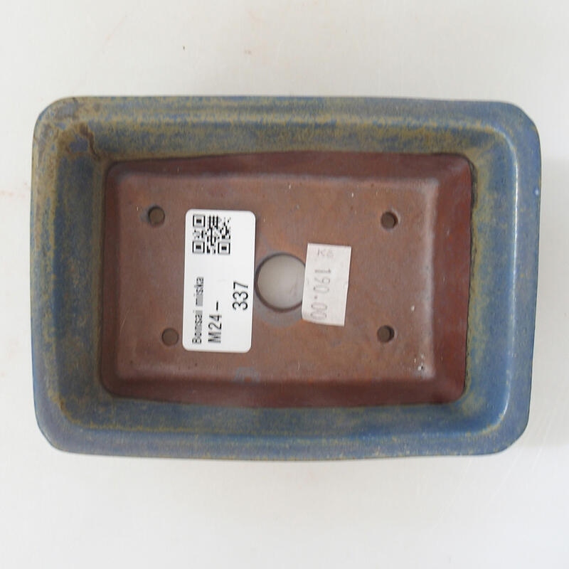 Ciotola per bonsai in ceramica 12 x 8,5 x 4,5 cm, colore blu