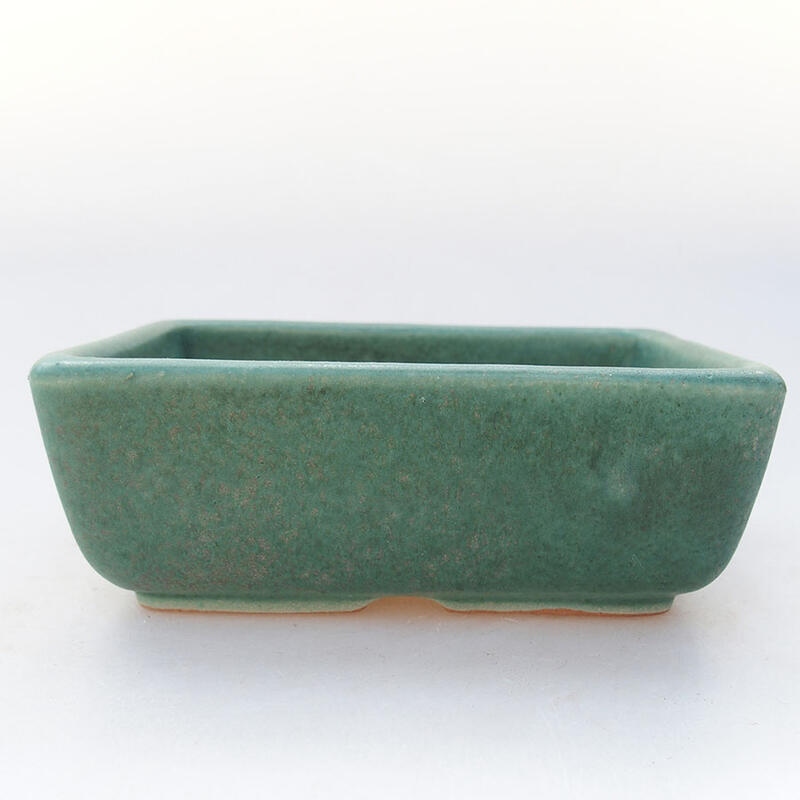 Ciotola per bonsai in ceramica 12 x 8,5 x 4,5 cm, verde