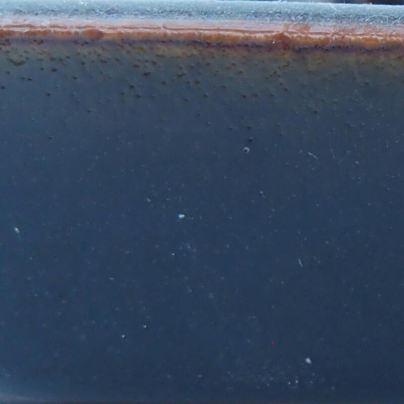 Ciotola per bonsai in ceramica 12 x 9,5 x 3 cm, nero-marrone