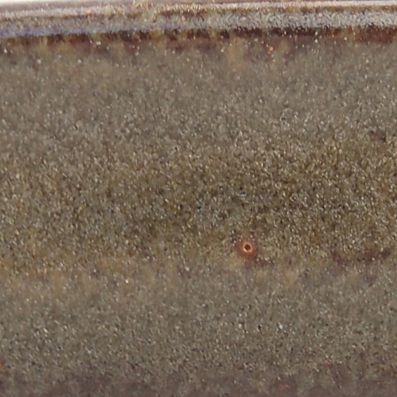 Ciotola per bonsai in ceramica 12 x 9,5 x 3 cm, marrone