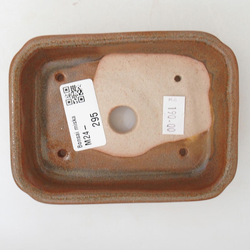 Ciotola per bonsai in ceramica 12 x 9 x 3 cm, marrone