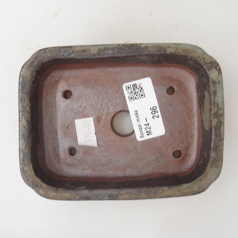 Ciotola per bonsai in ceramica 12 x 9 x 3 cm, marrone