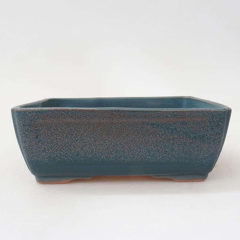 Ciotola bonsai in ceramica 13,5 x 10,5 x 5 cm, colore blu