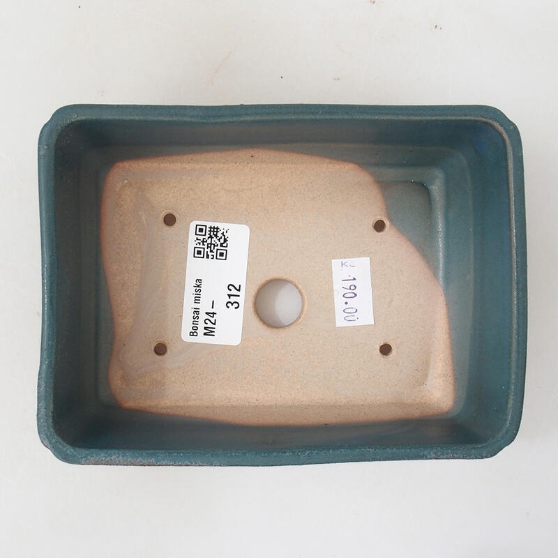 Ciotola bonsai in ceramica 13,5 x 10,5 x 5 cm, colore blu