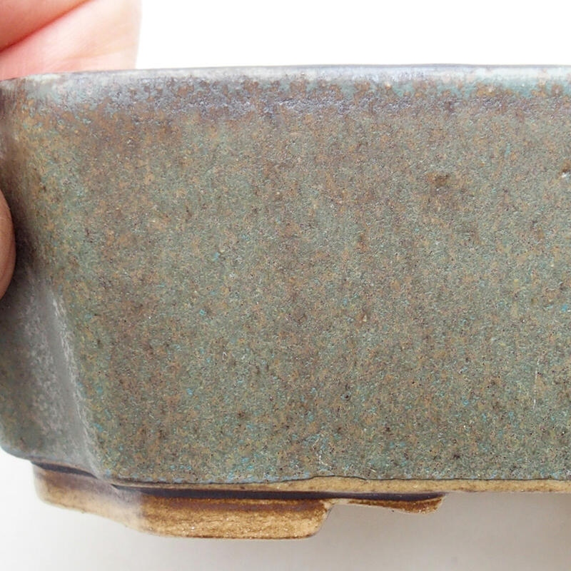 Ciotola bonsai in ceramica 13,5 x 11,5 x 4,5 cm, verde