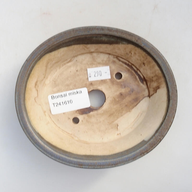 Ciotola bonsai in ceramica 13,5 x 12 x 4 cm, colore blu