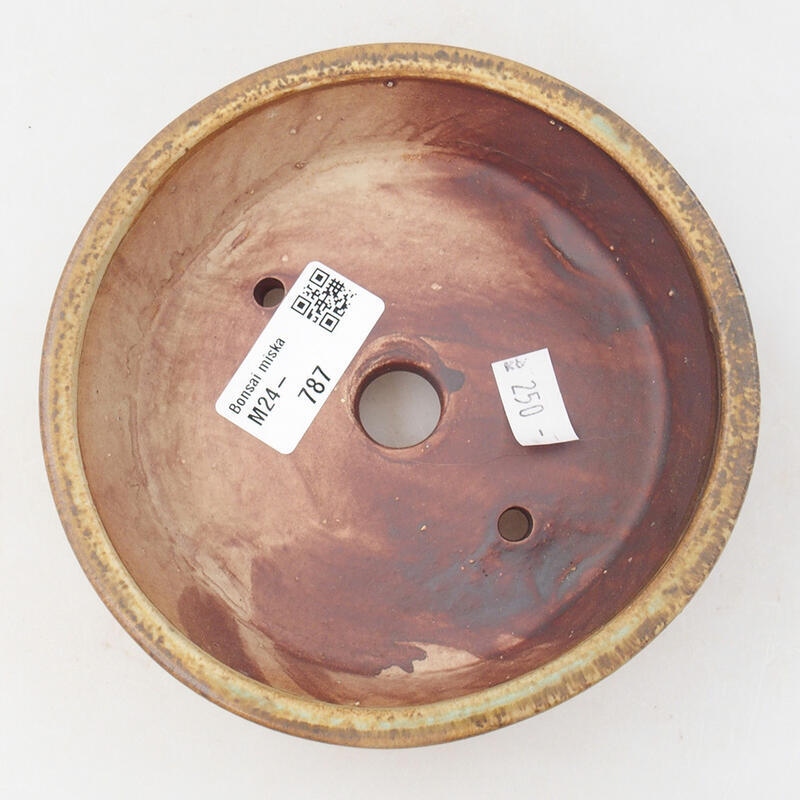 Ciotola per bonsai in ceramica 13,5 x 13,5 x 4 cm, marrone