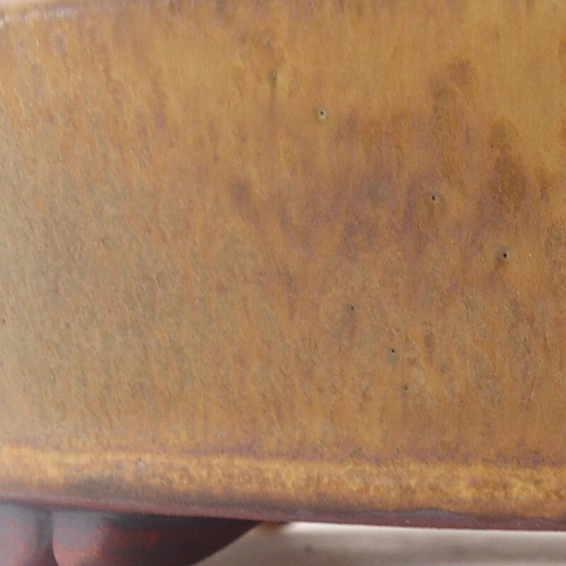 Ciotola per bonsai in ceramica 13,5 x 13,5 x 4 cm, marrone