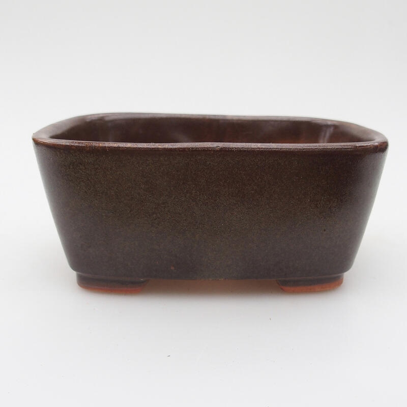 Ciotola per bonsai in ceramica 13 x 10 x 5,5 cm, marrone