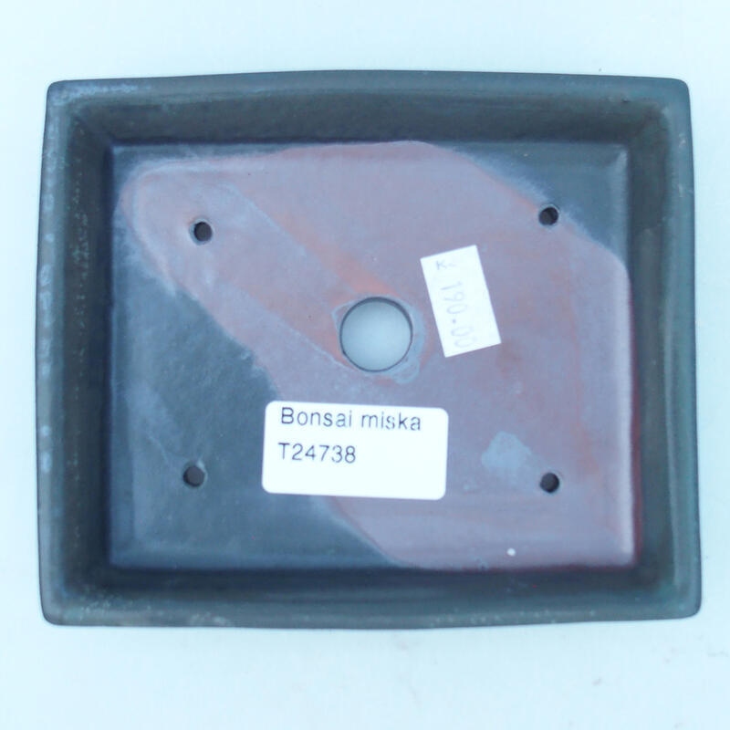 Ciotola bonsai in ceramica 13 x 11 x 2 cm, grigio