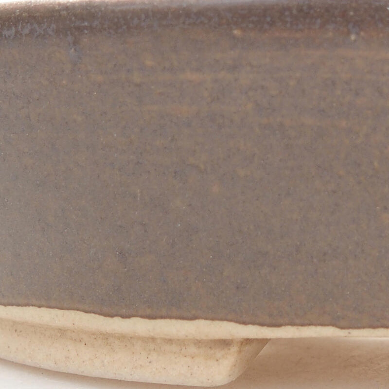 Ciotola per bonsai in ceramica 13 x 11 x 3,5 cm, marrone
