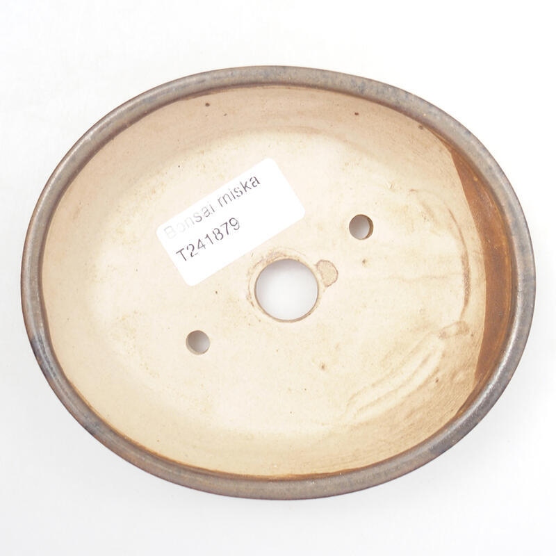 Ciotola per bonsai in ceramica 13 x 11 x 3,5 cm, marrone