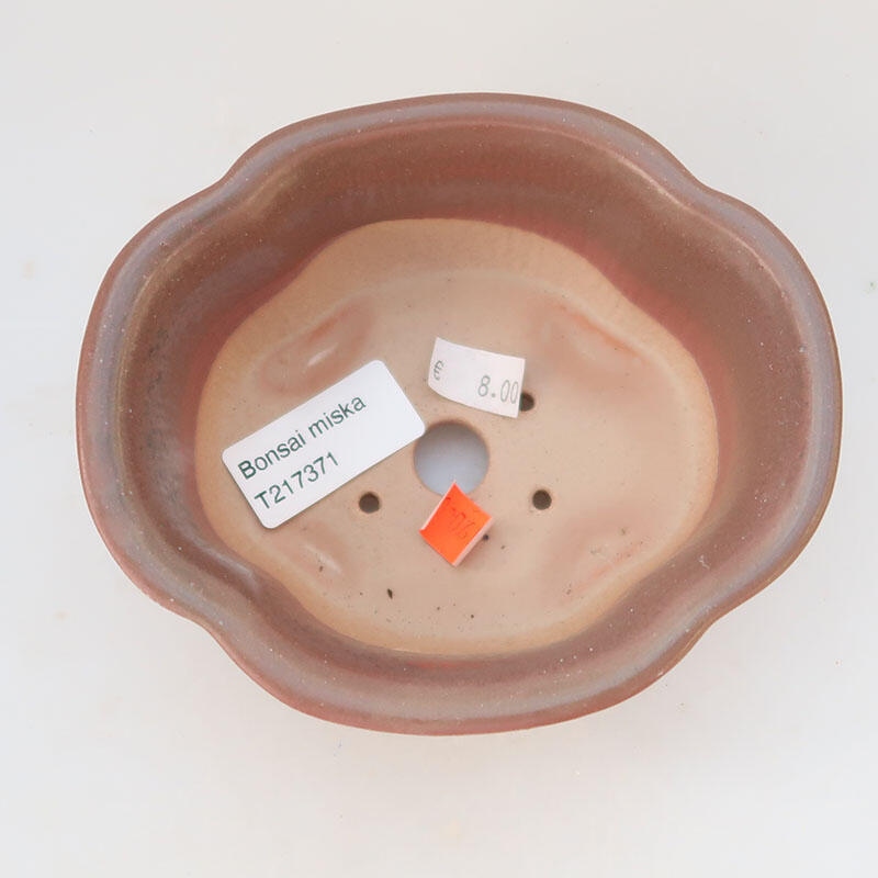 Ciotola bonsai in ceramica 13 x 11 x 6 cm, colore metallo