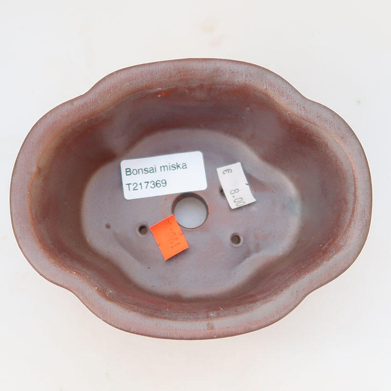 Ciotola bonsai in ceramica 13 x 11 x 6 cm, colore metallo