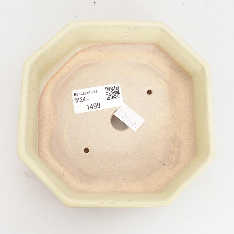 Ciotola bonsai in ceramica 13 x 13 x 4,5 cm, giallo