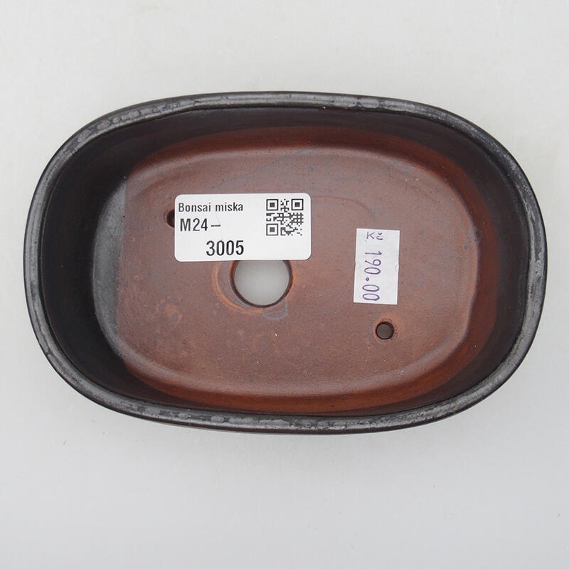 Ciotola bonsai in ceramica 13 x 8,5 x 3,5 cm, colore blu