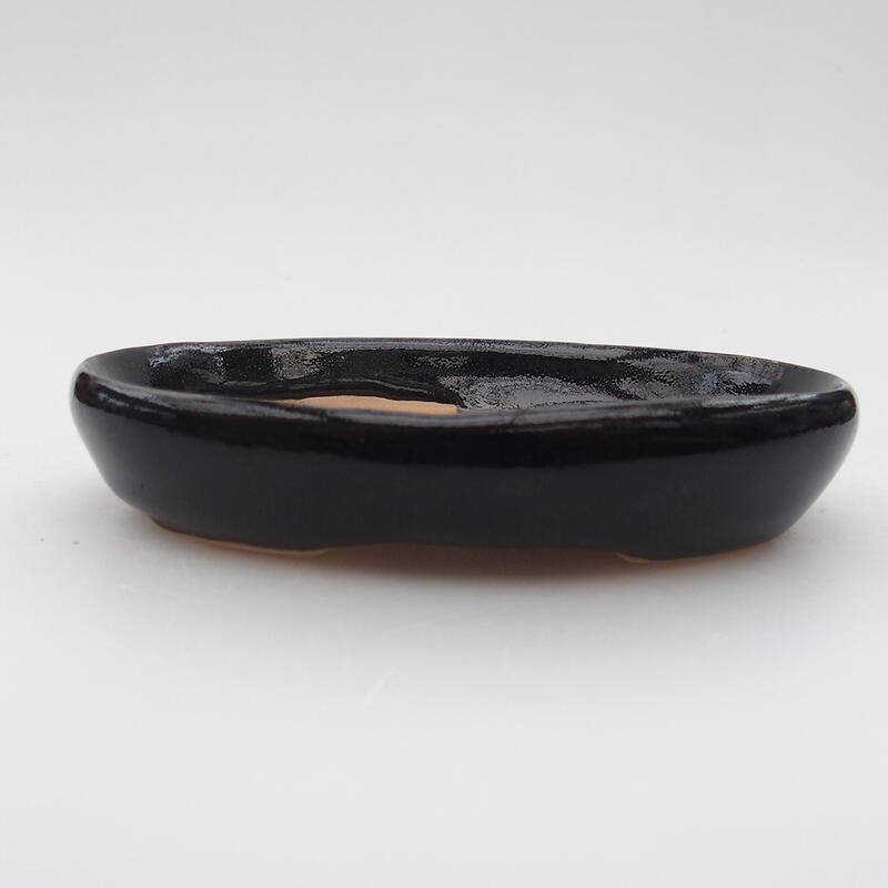 Ciotola per bonsai in ceramica 13 x 9,5 x 2,5 cm, nero