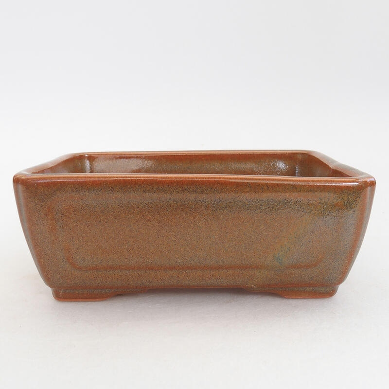 Ciotola per bonsai in ceramica 13 x 9,5 x 5 cm, marrone