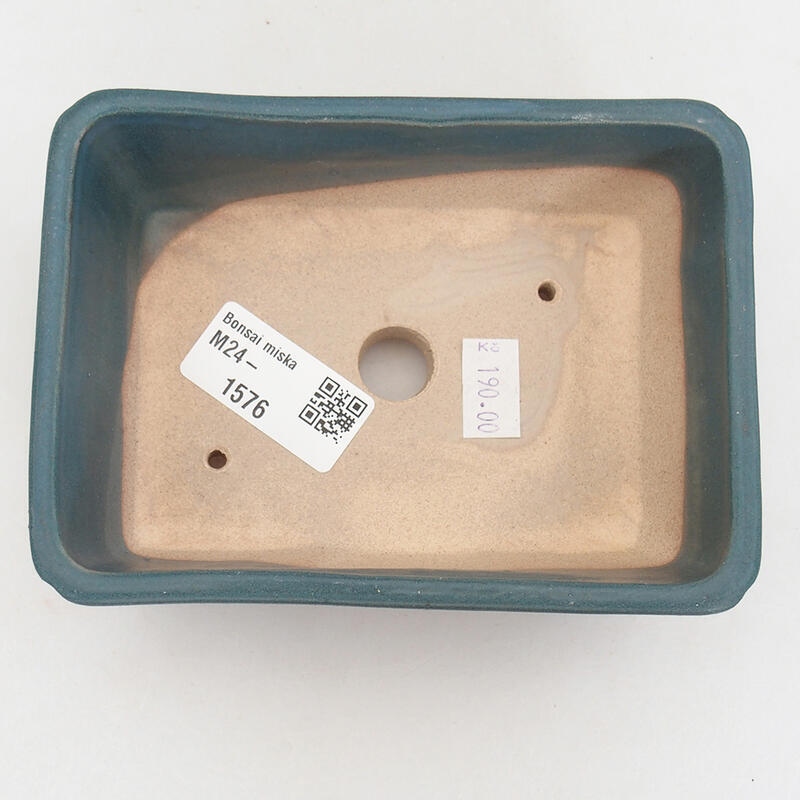 Ciotola bonsai in ceramica 13 x 9,5 x 5 cm, colore blu