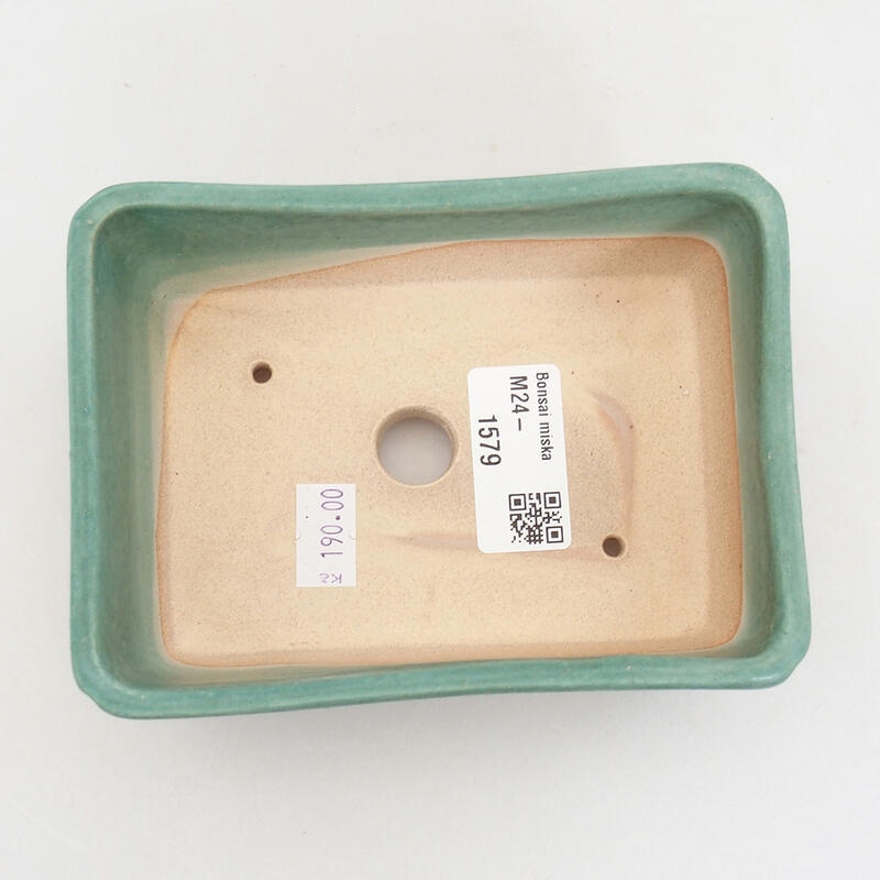 Ciotola bonsai in ceramica 13 x 9,5 x 5 cm, verde