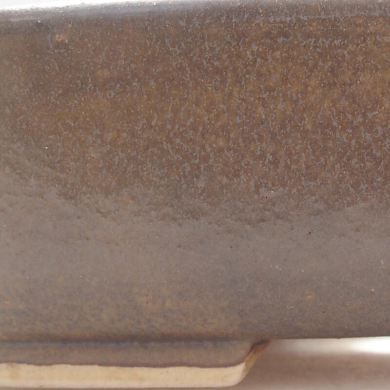 Ciotola per bonsai in ceramica 14,5 x 12 x 4 cm, colore marrone