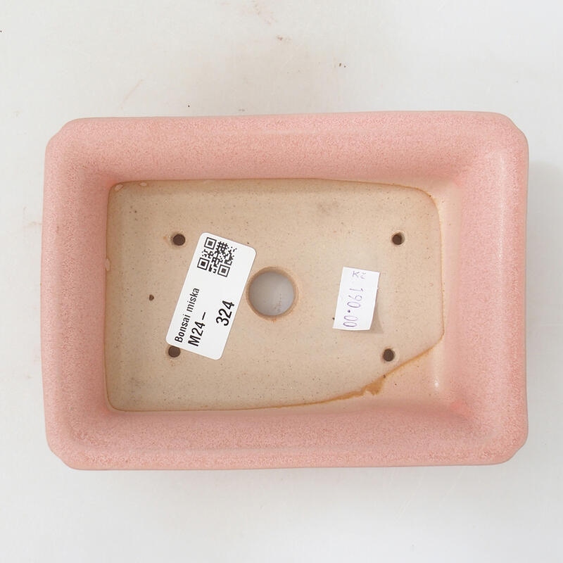 Ciotola bonsai in ceramica 14 x 10,5 x 4 cm, rosa