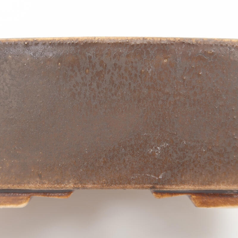 Ciotola per bonsai in ceramica 14 x 11,5 x 4,5 cm, marrone