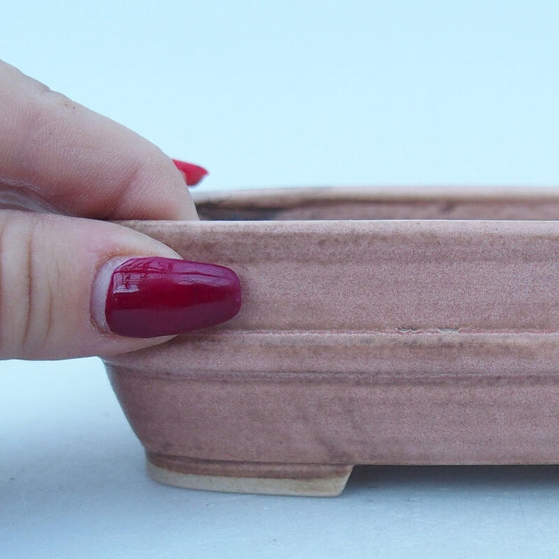 Ciotola bonsai in ceramica 14 x 11,5 x 4,5 cm, rosa
