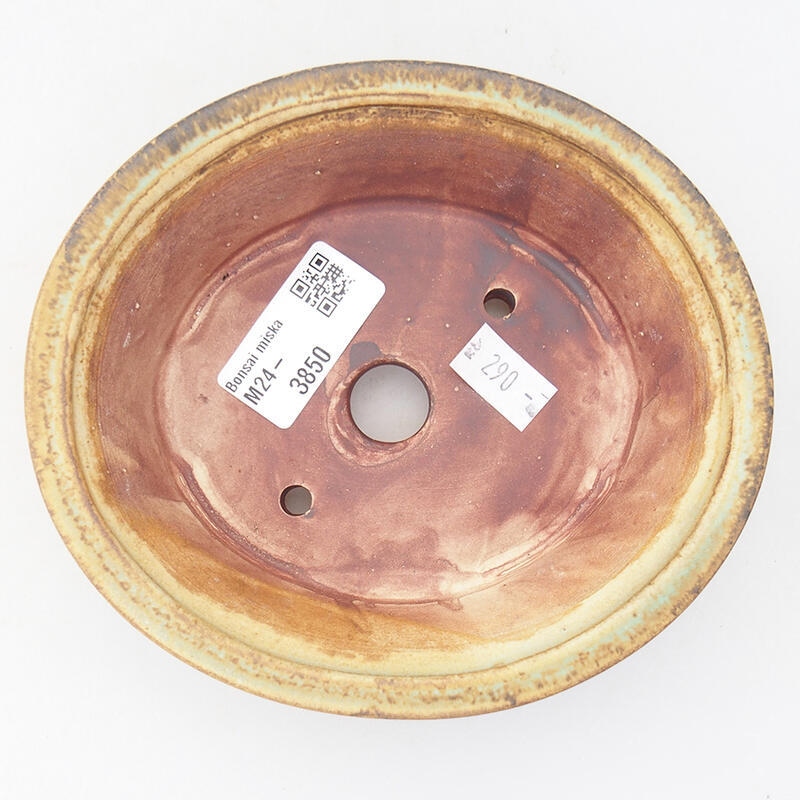 Ciotola per bonsai in ceramica 14 x 12,5 x 4 cm, verde