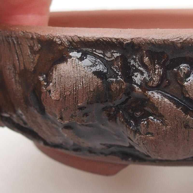 Ciotola bonsai in ceramica 14 x 14 x 4 cm, marrone