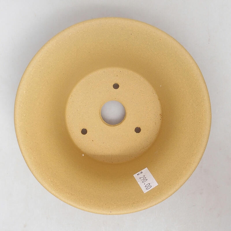 Ciotola bonsai in ceramica 14 x 14 x 6,5 cm, colore ocra