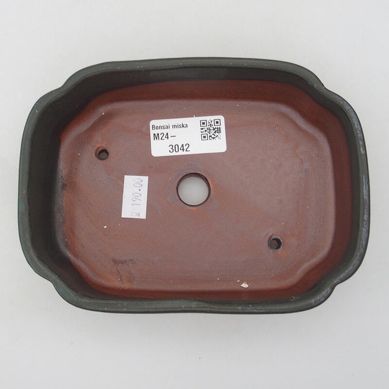 Ciotola per bonsai in ceramica 15,5 x 11 x 4 cm, grigio