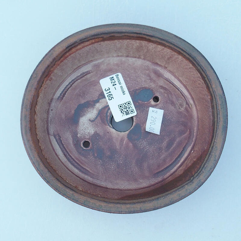 Ciotola per bonsai in ceramica 15,5 x 14 x 4 cm, marrone