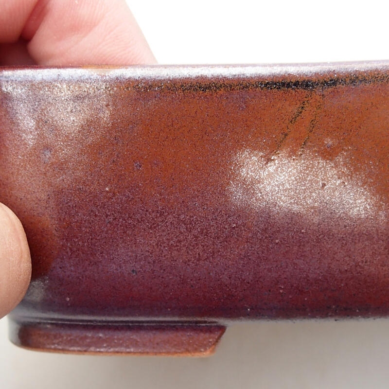 Ciotola per bonsai in ceramica 15 x 11,5 x 5 cm, marrone