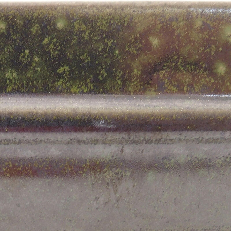 Ciotola per bonsai in ceramica 15 x 12,5 x 4,5 cm, verde