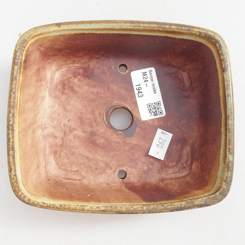 Ciotola per bonsai in ceramica 15 x 13 x 5 cm, verde