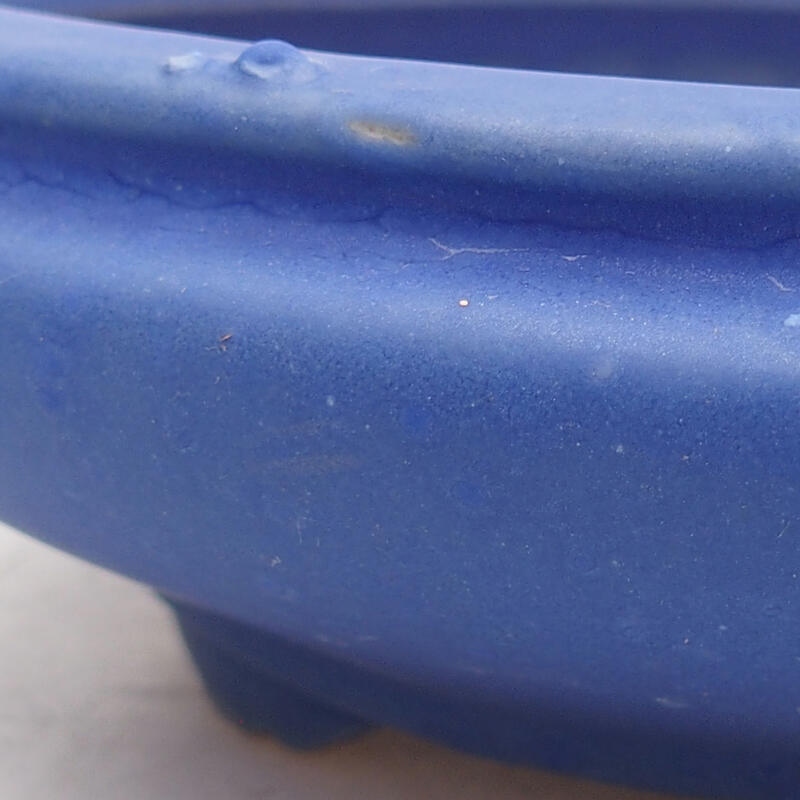 Ciotola bonsai in ceramica 16,5 x 16,5 x 4,5 cm, colore blu