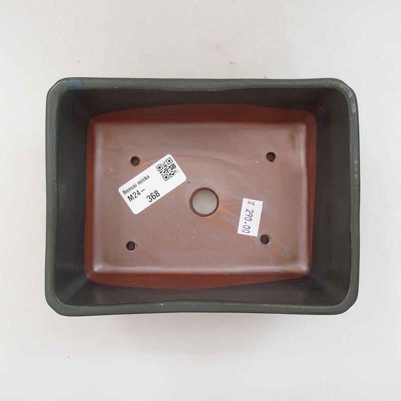 Ciotola per bonsai in ceramica 16 x 12 x 5,6 cm, grigio