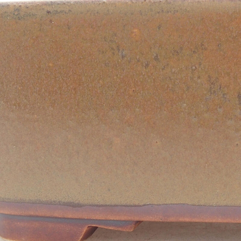 Ciotola per bonsai in ceramica 17,5 x 14,5 x 5,5 cm, marrone