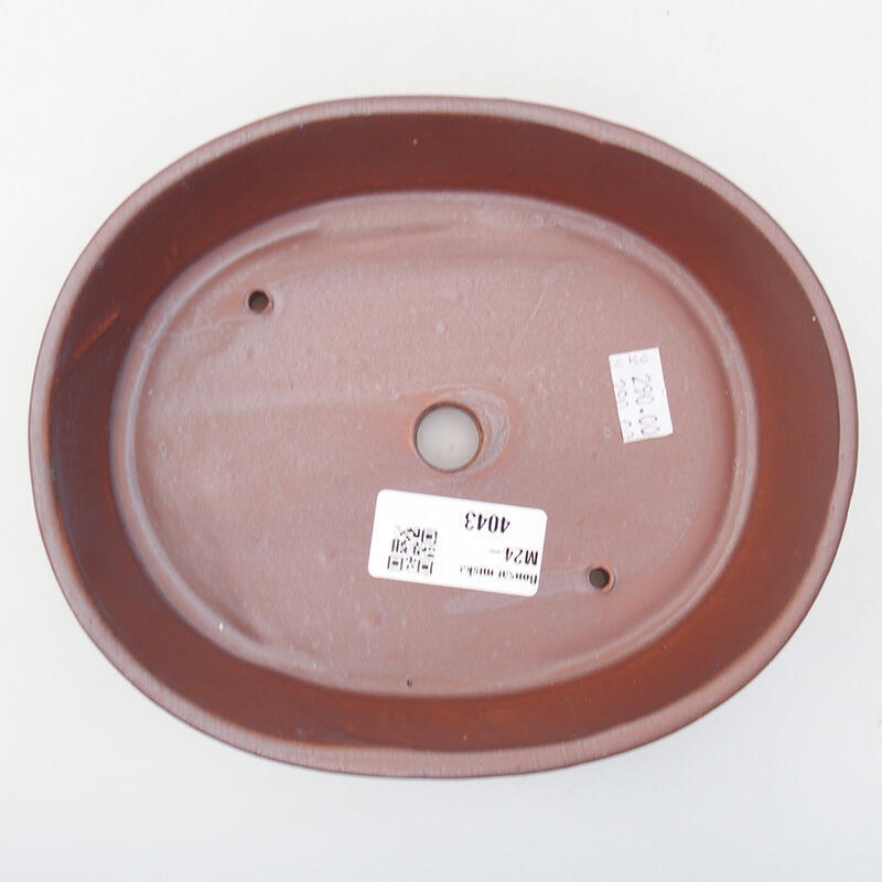 Ciotola bonsai in ceramica 17,5 x 14 x 4 cm, colore metallo