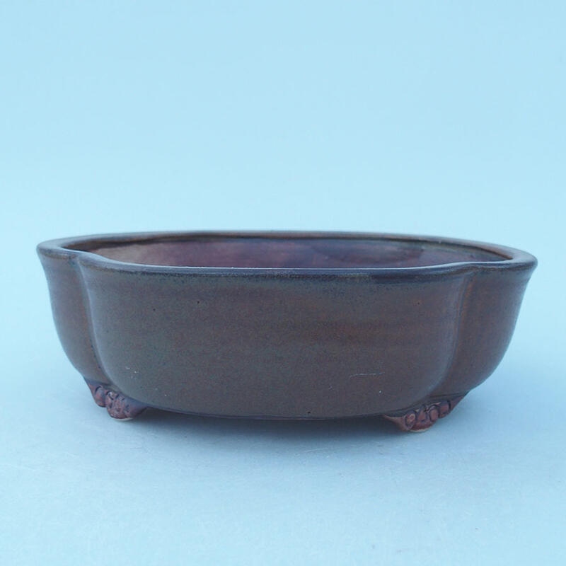 Ciotola bonsai in ceramica 17,5 x 15 x 5,5 cm, marrone