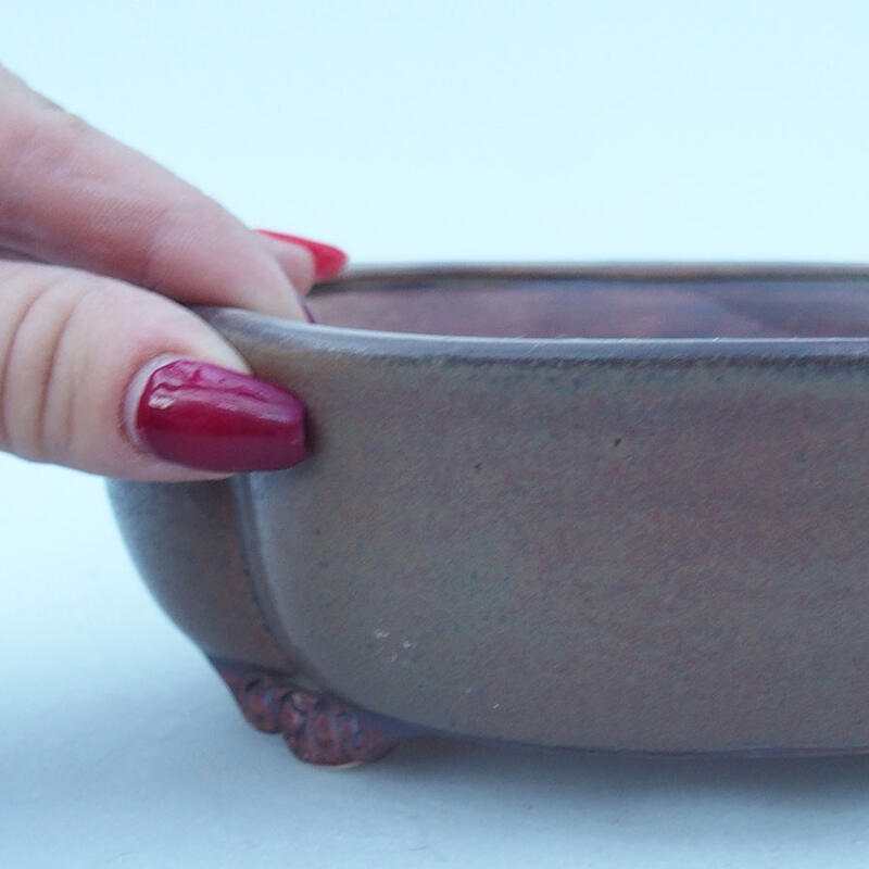 Ciotola bonsai in ceramica 17,5 x 15 x 5,5 cm, marrone