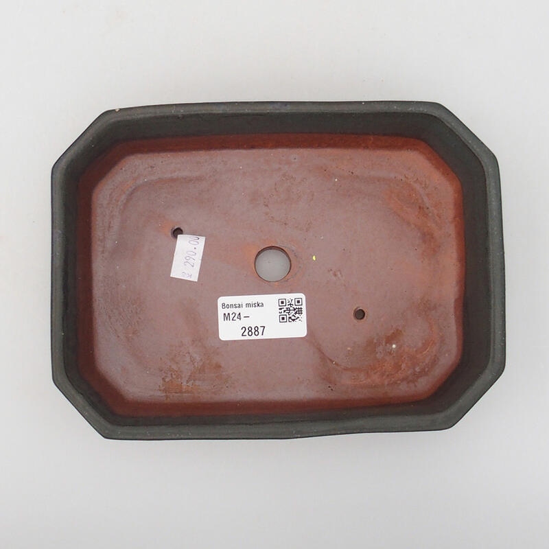 Ciotola bonsai in ceramica 18 x 13,5 x 4 cm, grigio